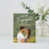 Aankondiging van de verloving en save the date briefkaart (Staand voorkant)