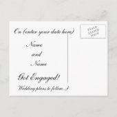 Aankondiging van de verloving Postkaart (Achterkant)