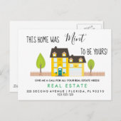 aankondiging van de verwijzing van de makelaardij  (Voorkant / Achterkant)