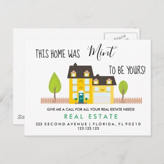 aankondiging van de verwijzing van de makelaardij (Voorkant / Achterkant)