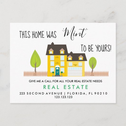 aankondiging van de verwijzing van de makelaardij  (Voorkant)