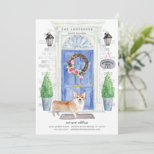 Aankondiging van de voordeurbeweging Corgi (Staand voorkant)