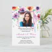 Aankondiging van de Waterverf Floral Afstuderen El (Staand voorkant)