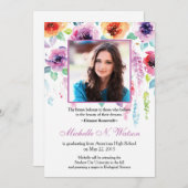 Aankondiging van de Waterverf Floral Afstuderen El (Voorkant / Achterkant)