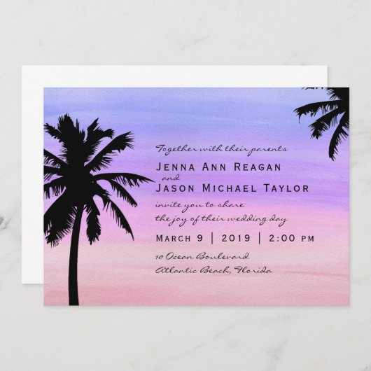 Aankondiging van de Waterverf rond de Palm Tree Su (Voorkant / Achterkant)