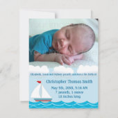 Aankondiging van de zagerboot Birth (Achterkant)