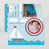 Aankondiging van de zagerboot Birth (Voorkant / Achterkant)