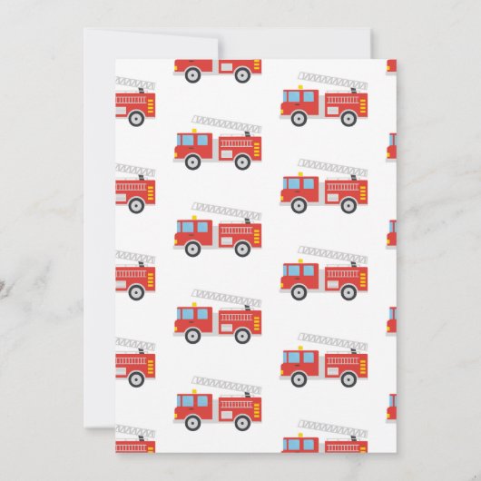 Aankondiging van de zomerdag van de Cute Fire Engi (Achterkant)