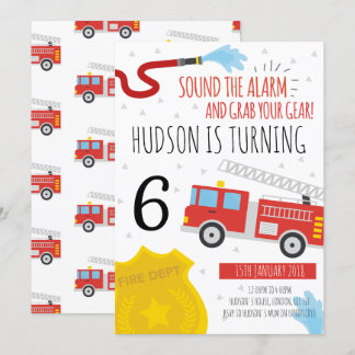Aankondiging van de zomerdag van de Cute Fire Engi