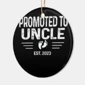 Aankondiging van de zwangerschap Bevorderd aan Oom Keramisch Ornament (Links)