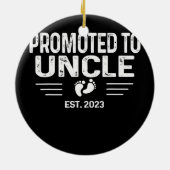 Aankondiging van de zwangerschap Bevorderd aan Oom Keramisch Ornament (Achterkant)