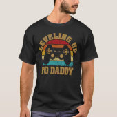 Aankondiging van de zwangerschap bij de pappa Game T-shirt (Voorkant)