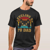 Aankondiging van de zwangerschap bij de pappa Game T-shirt (Voorkant)