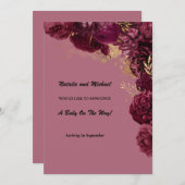 Aankondiging van de zwangerschap door Bourgogne en (Voorkant / Achterkant)