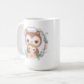 aankondiging van de zwangerschap met een schattige koffiemok (Voorkant links)