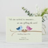 Aankondiging van de zwangerschap op maat (Staand voorkant)