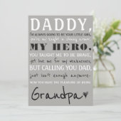 Aankondiging van de zwangerschap van papa tot opa (Staand voorkant)