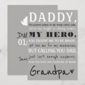 Aankondiging van de zwangerschap van papa tot opa (Voorkant / Achterkant)