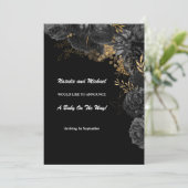 Aankondiging van de Zwangerschap van zwarte en gou (Staand voorkant)