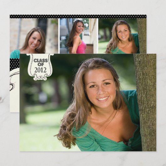 Aankondiging van de zwarte stippen fotograduatie p (Voorkant / Achterkant)