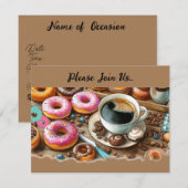 Aankondiging van decadente donuts en koffie (Voorkant / Achterkant)