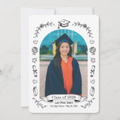 Aankondiging van diploma-uitreikingsdoodles (Voorkant)