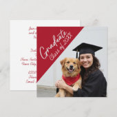 Aankondiging van diploma-uitreikingsfeest Afstudee (Voorkant / Achterkant)