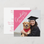 Aankondiging van diploma-uitreikingsfeest Afstudee (Voorkant / Achterkant)