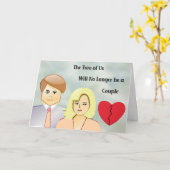 Aankondiging van Divorce met geïllustreerd paar (Gele Bloem)