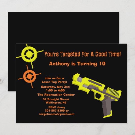 Aankondiging van doellaser-Label op zaterdag (Voorkant / Achterkant)