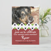 Aankondiging van Dog/Puppy Adoption Party (Staand voorkant)