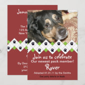 Aankondiging van Dog/Puppy Adoption Party (Voorkant / Achterkant)