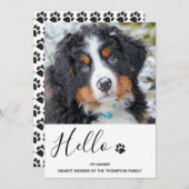 Aankondiging van Dog Puppy New Pet (Voorkant / Achterkant)