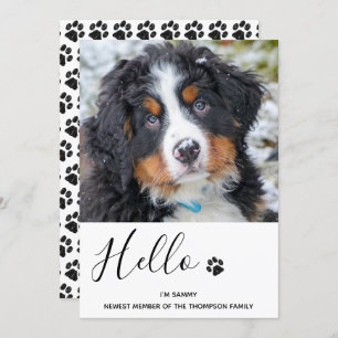 Aankondiging van Dog Puppy New Pet