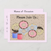 Aankondiging van donuts en koffie (Voorkant / Achterkant)