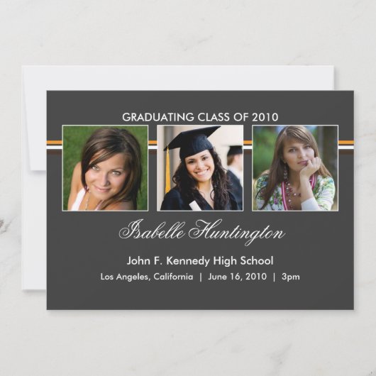 Aankondiging van drie Afstuderen met plattegrond f (Voorkant)