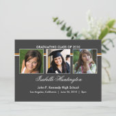 Aankondiging van drie Afstuderen met plattegrond f (Staand voorkant)