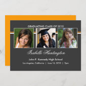 Aankondiging van drie Afstuderen met plattegrond f (Voorkant / Achterkant)