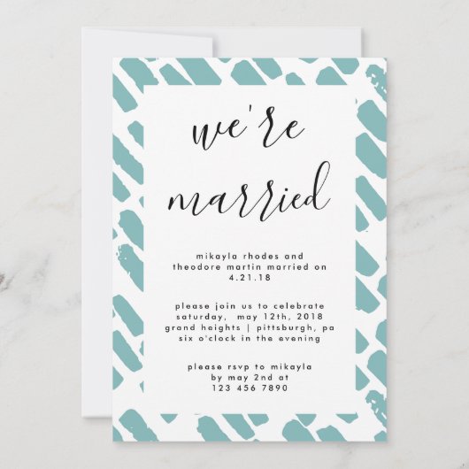 Aankondiging van drie foto's na bruiloft (Achterkant)