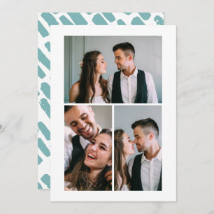 Aankondiging van drie foto's na bruiloft