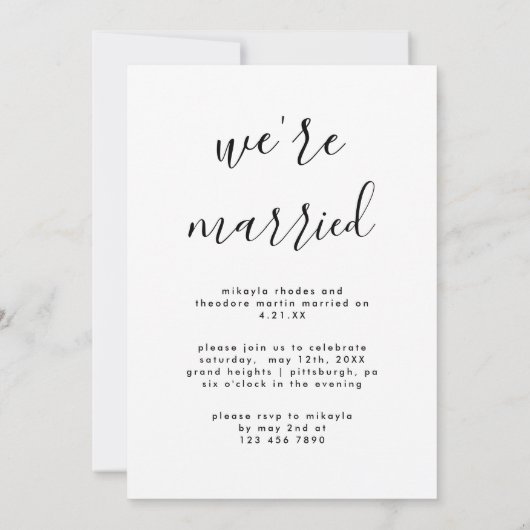 Aankondiging van drie foto's na bruiloft (Achterkant)