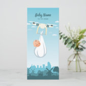 Aankondiging van Drone Baby Birth (Staand voorkant)