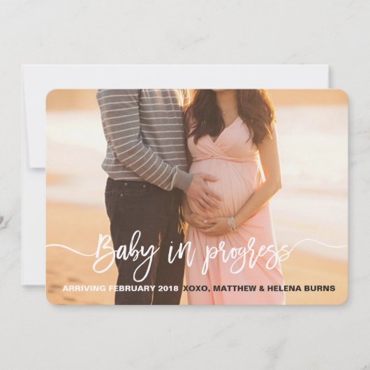 Aankondiging van een baby in aantocht (Voorkant)