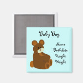 Aankondiging van een baby magneet (Voorkant / Achterkant)
