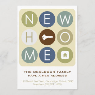 Aankondiging van een bewegend huis - Retro Typogra