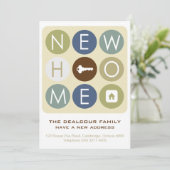 Aankondiging van een bewegend huis - Retro Typogra (Staand voorkant)