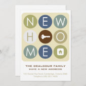 Aankondiging van een bewegend huis - Retro Typogra (Voorkant / Achterkant)