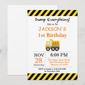 Aankondiging van een "Birthday Dump Truck"-project (Voorkant / Achterkant)