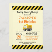 Aankondiging van een "Birthday Dump Truck"-project (Voorkant / Achterkant)