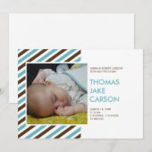 Aankondiging van een blauwe bruine baby (Voorkant / Achterkant)